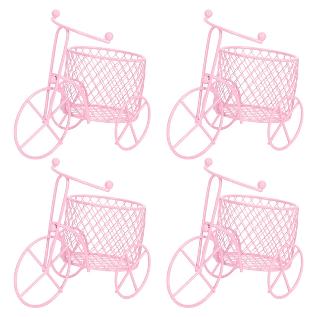 4 piezas caja de caramelos de hierro forjado grupo cajas de regalo rosa
