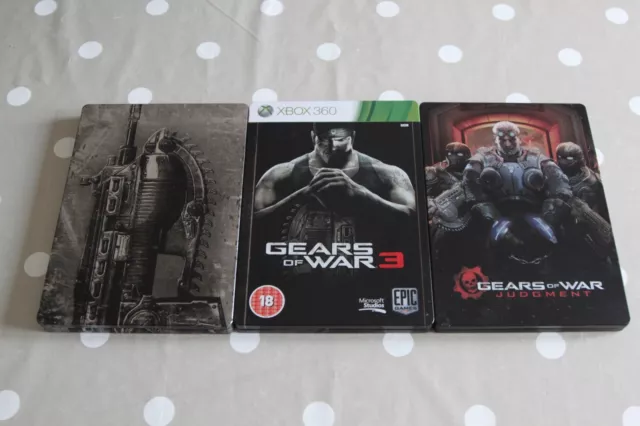 Gears Of War 2, 3 & Urdgement - Steelbook Editions - Xbox 360 Sammlung