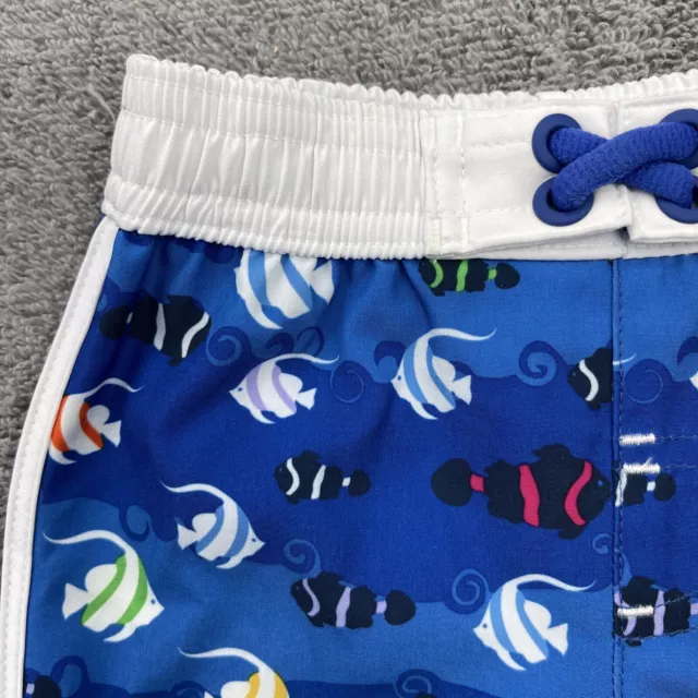 NEW Wonder Nation Baby Boy Swim Trunks 3-6 mo Shorts Angel Fish Blue 2