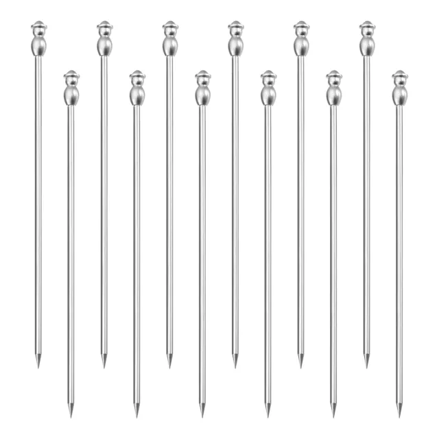 4.3" Metal Cocktail Toothpicks Drink Picks Cocktail Skewers for Cocktail, 12Pcs