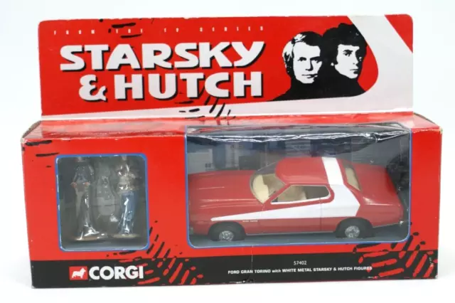 Corgi - 1:36 scale Ford Gran Torino (Starsky & Hutch figures included)