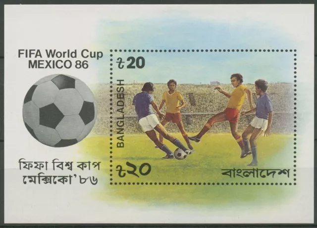 Bangladesch 1986 Fußball-WM Mexiko Block 13 postfrisch (C98086)