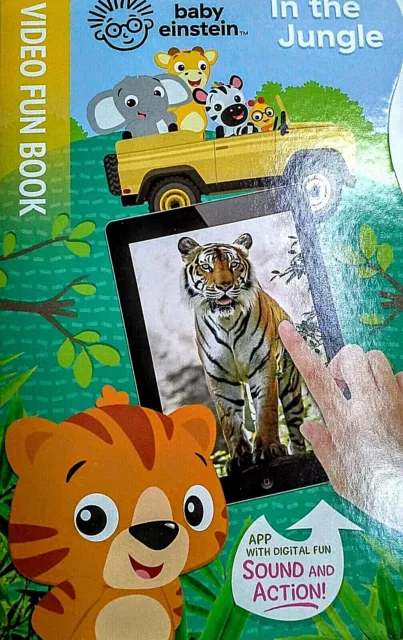 Baby Einstein "In the Jungle" Video Fun Board Book Pre-K Elementary NEW!