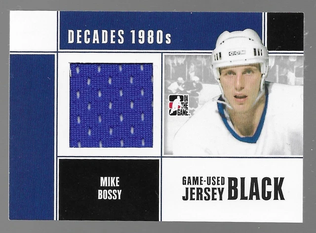 2011 Mike Bossy Game Used Jersey Black In The Game Hockey Card # M-43