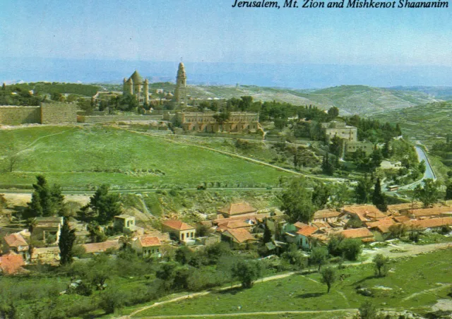 AK Israel Jerusalem Der Zionsberg und Das Mishkenot Sha ´ananim Viertel