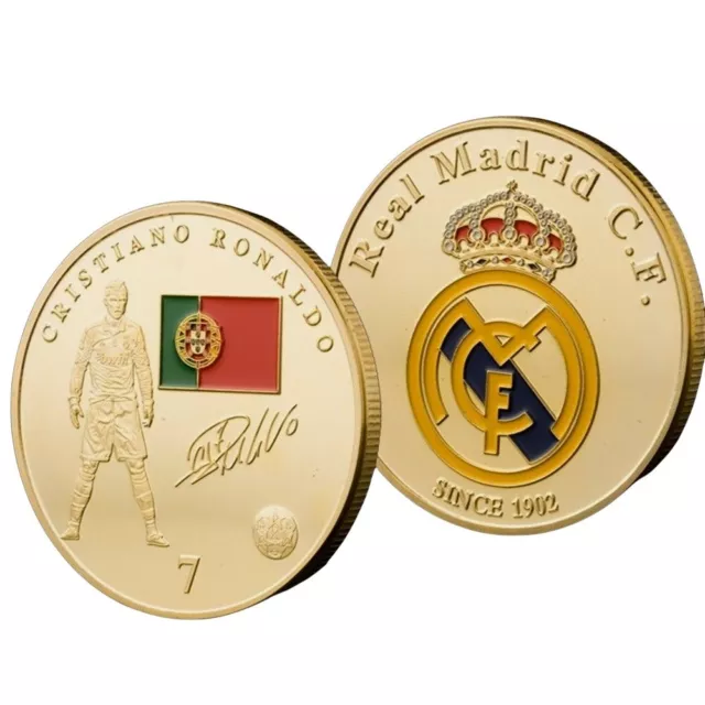 Ronaldo Signed Coin Soccer World Cup 2022 Portugal Real Madrid Legend Football