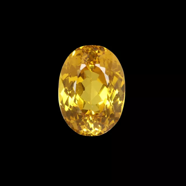 Pendant Making 23 Carat Loose Gemstone Yellow Citrine Oval Cut Gemstone