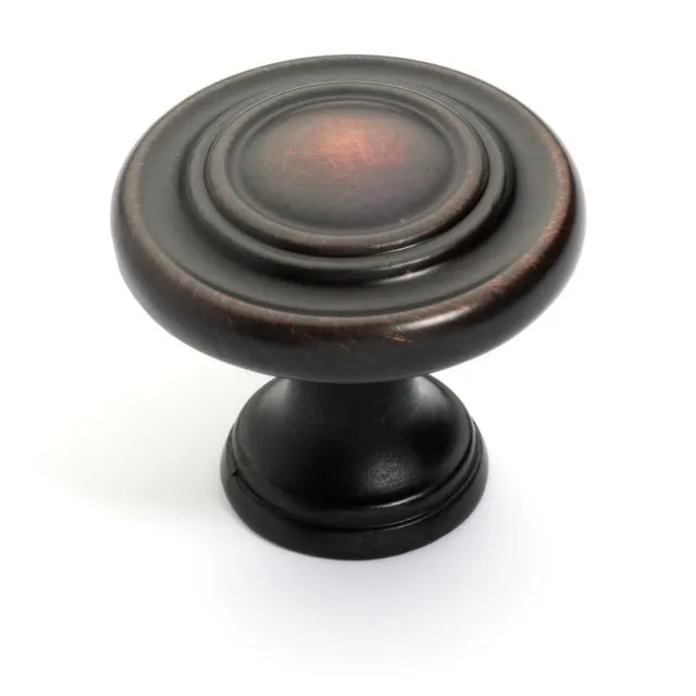 Aged Oil Rubbed Bronze Ring Cabinet Hardware Knobs 81295