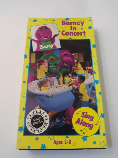 BARNEY~ BARNEY IN Concert (VHS, 1990) Sing Along Songs Vhs Video Tape ...