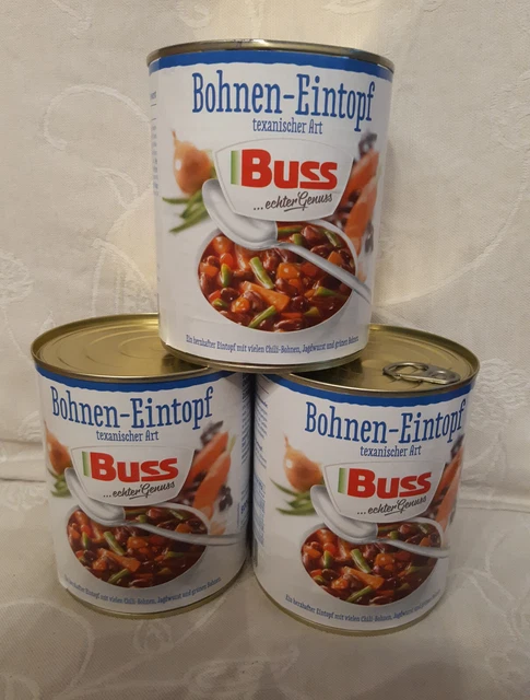 3x 800g cibo outdoor menu stufato fagioli per campeggio tende festival