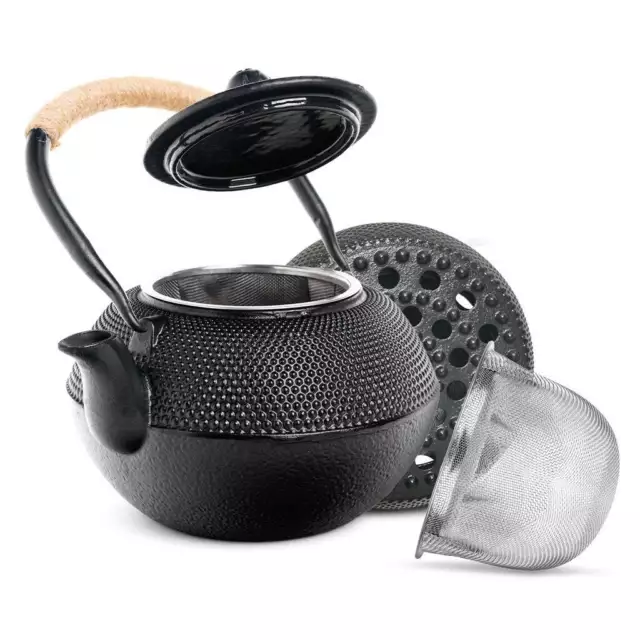 GOMINIMO 1200ML Iron Teapot with Filter and Warmer