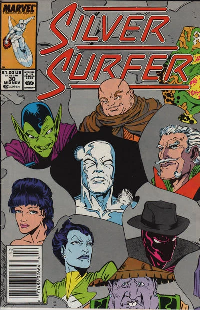 SILVER SURFER (Vol. 3) #30 F, Newsstand, Marvel Comics 1989 Stock Image