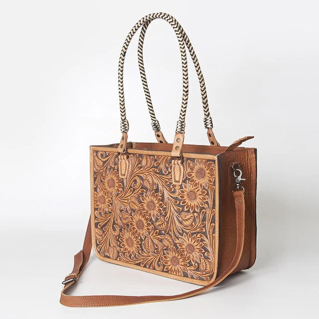 AD American Darling ADBG771 Tote Hand Tooled Genuine Leather Women Bag Western