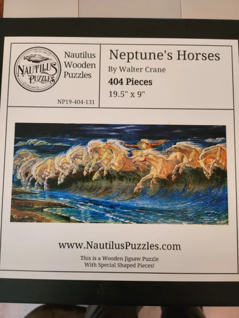 Wooden Jigsaw Puzzle Neptune's Horses By Nautilus 404 Pieces By Walter Crane
