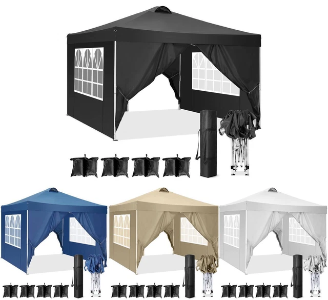 3x3M Pavillon Faltpavillon Wasserdicht Stabil Partyzelt Gartenzelt mit Entlüftun
