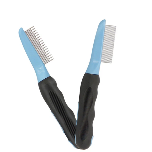 Cepillo de dientes de acero inoxidable Pet Comb peine Clean Tool Pet Grooming Comb removedor de pulgas para