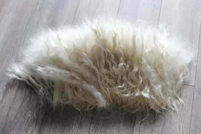 Mohairpuppe Haarfarbe Weiß/Creme 16-25cm 10 gr (0,35 oz) Locken Angora