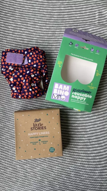 BAMBINO MIO REUSABLE Nappies X11 plus 1X Boots Nappy USED 24.00