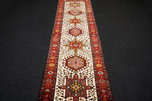 Oriente Alfombra Heriz 315 X 97CM Gharadje Beige Persa Rug 3