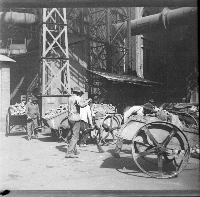 LONGWY 1909 - Négatif Verre - Acieries Wagons Chargeurs - 1283