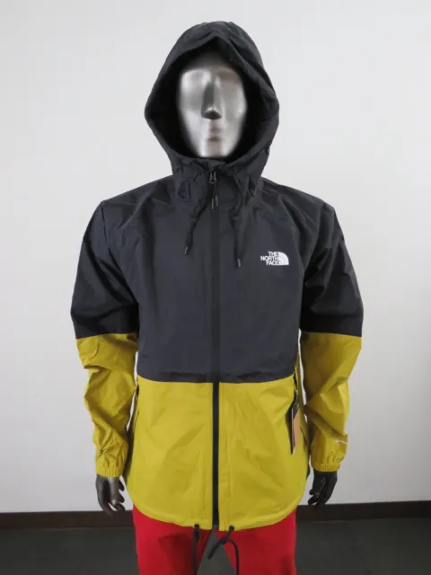 NWT Mens The North Face Antora Dryvent Waterproof Hoodie Rain Jacket Black Gold