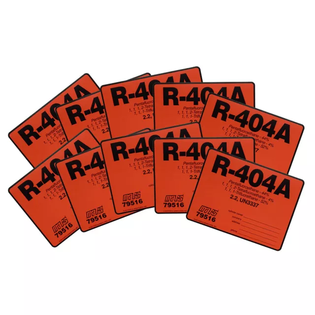 R-404A / R404A Label # 79516 , Pack of (10)