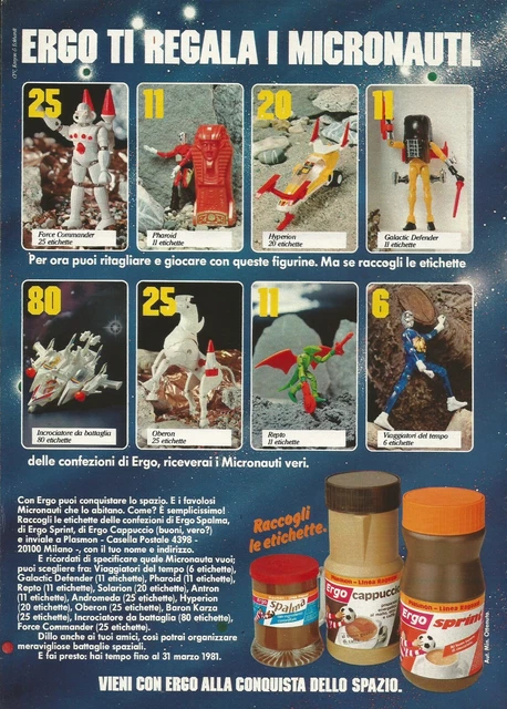 U0558 Ergo Ti Offers The Micronauts, Advertising Vintage 1980, 20 X 28 CM