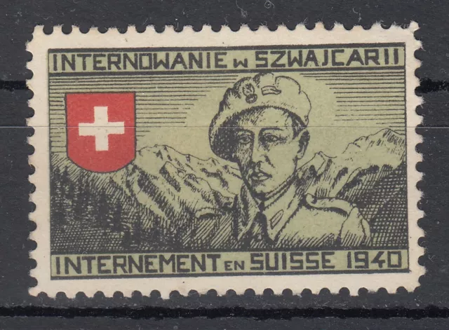 3) Schweiz poczta polowa dla internowanych Polaków  Kat .FIscher  Nr.2(*) (3109)