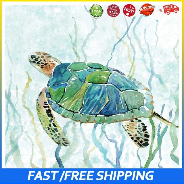 #b Pintura al óleo por números imagen hágalo usted mismo pintura animal tortuga regalo hecho a mano para Adu