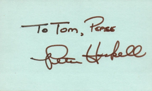 Peter Haskell Actor 1979 TV Movie Autographed Signed Index Card