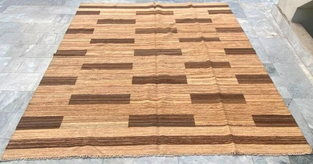 Tappeto camera da letto 8x10 afgano kilim annodato a mano moderno tappeto tribale turco lana kilim