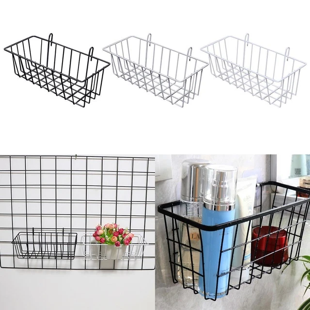 Bathroom Storage Baskets Panel Basket Hanging Grid Storage Rack Display Racks