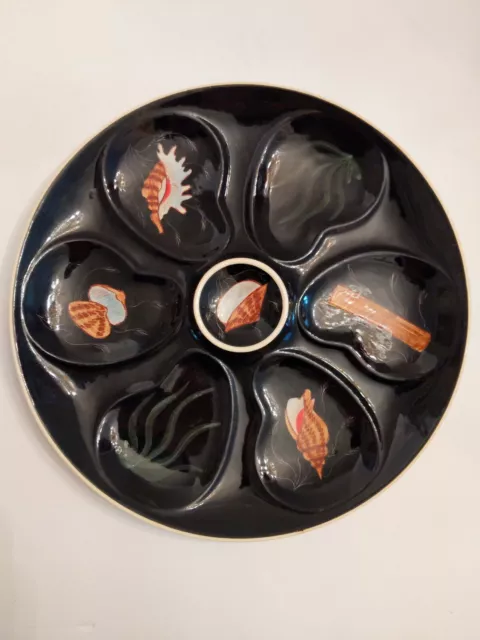 Vintage Henriot Quimper, France, 9 1/2" diameter oyster plate