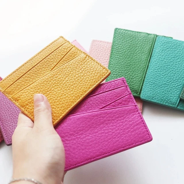 Portacarte Di Credito In Pelle Visconti Rainbow - Design Compatto Con Tasca Monete - Colore Prugna Multi - Foto 5