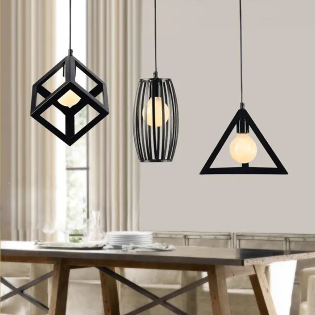 Black Pendant Light Home Ceiling Lights Kitchen Lamp Vintage Chandelier Lighting