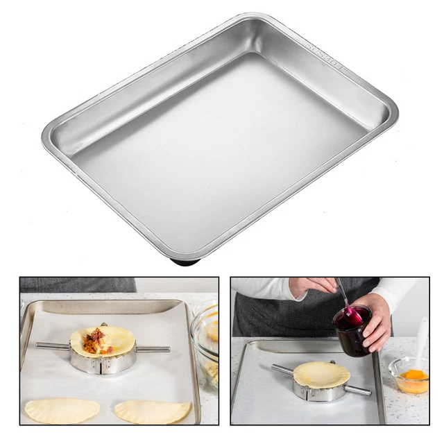 SOLUSTRE Pizzablech Carbonstahl 26x26cm - Perforiertes Backblech Mit Antihaft