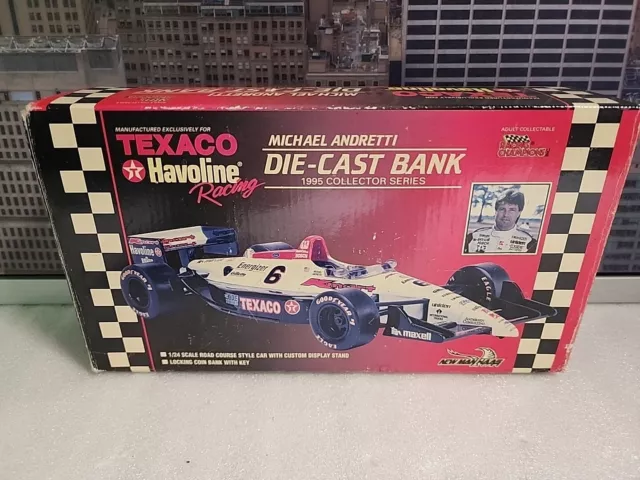 Michael Andretti 1995 Texaco Havoline Racing 1/24 Die Cast Bank Collector Series