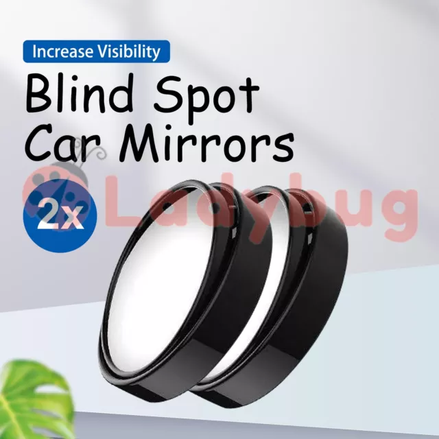 2pcs Blind Spot Mirror Car Rear Side View Wide Angle round glass 2" 49mm