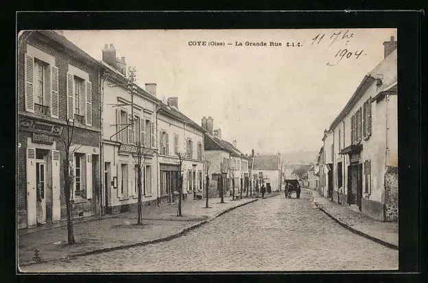 CPA Coye, La Grande Rue 1904