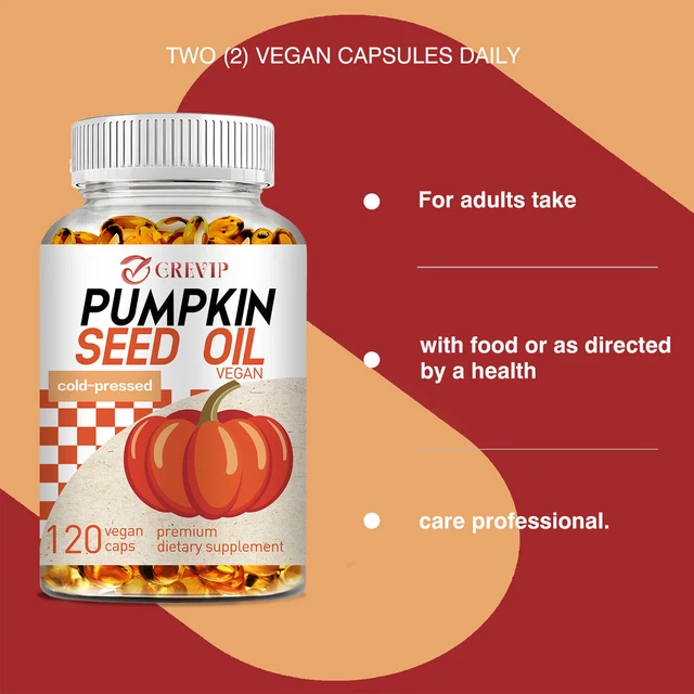 PUMPKIN SEED OIL Capsules Mens Health Prostate Urinary Tract Bladder