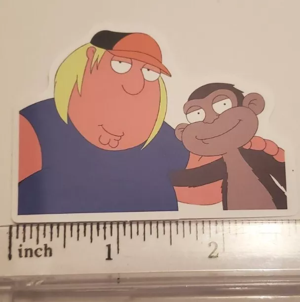 Family Guy evil monkey and Chris sticker flat rate combine shipping