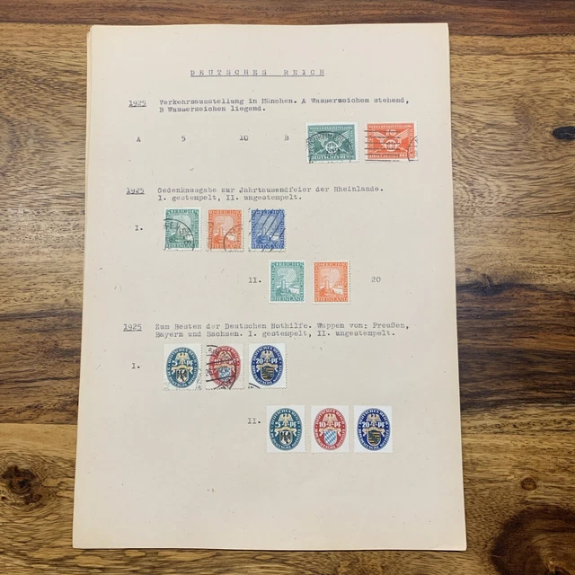 Deutsches Reich 1925 -1940: Konvolut auf Albumseiten