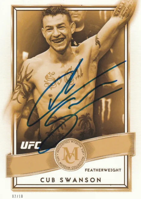 Cub Swanson Signed Auto'd Ufc 2016 Topps Museum Collection 5X7 Card #/10 Bas Coa