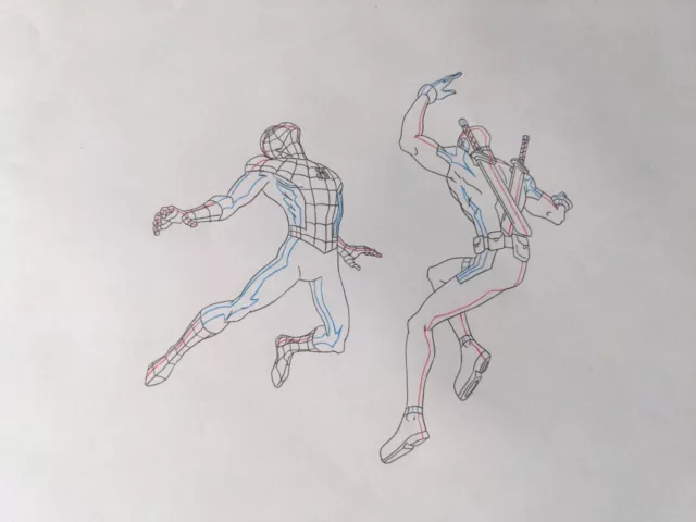 Marvel animation cels  Art  Comic books TV  ULTIMATE SPIDERMAN DEADPOOL anime S4