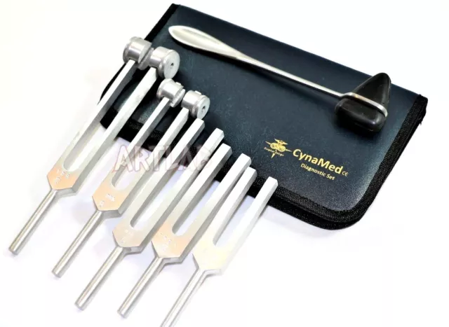 PREMIUM 6 Tuning Fork Set Medical Surgical Chiropractic Physical Diagnostic SET
