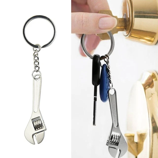 Portachiavi Metallo Chiave Stile Creativo Moda Argento Compatto Accessori