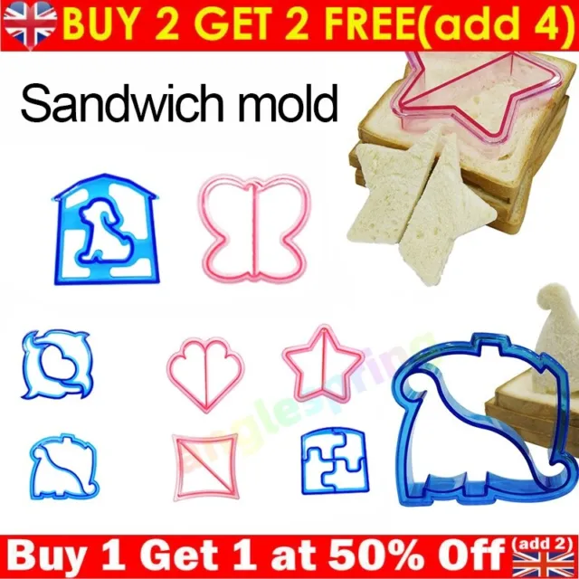 Kids Lunch Sandwich Toast Mould Cookies Mold Cake·Bread.Food Cutter.DIY  Tools