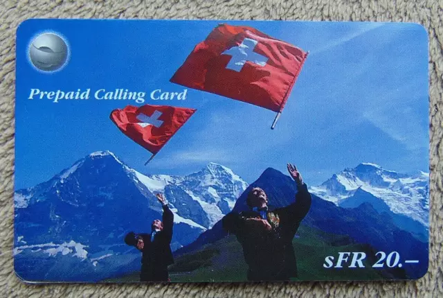 Telefonkarte aus der SCHWEIZ, " Prepaid Calling Card, 20- sFR "