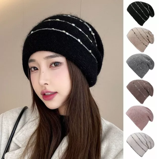 Windproof Beanie Cap Warm Ear Protector Cap Trendy Knitted Hat  Winter