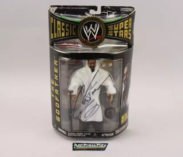 Authentic Signed 2005 Jakks WWE WWF Classic Super Stars #9 The Godfather Figure